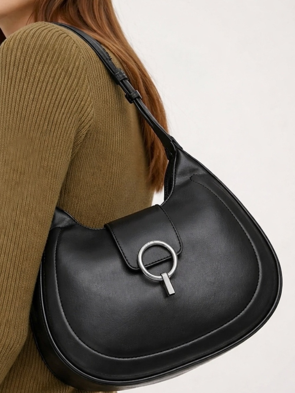 NWT French Connection Charm Ring Enclosure Hobo Bag